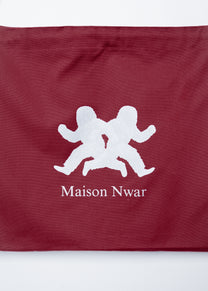 Maison Nwar Tote Bag – embroidered Maison Nwar logo detail