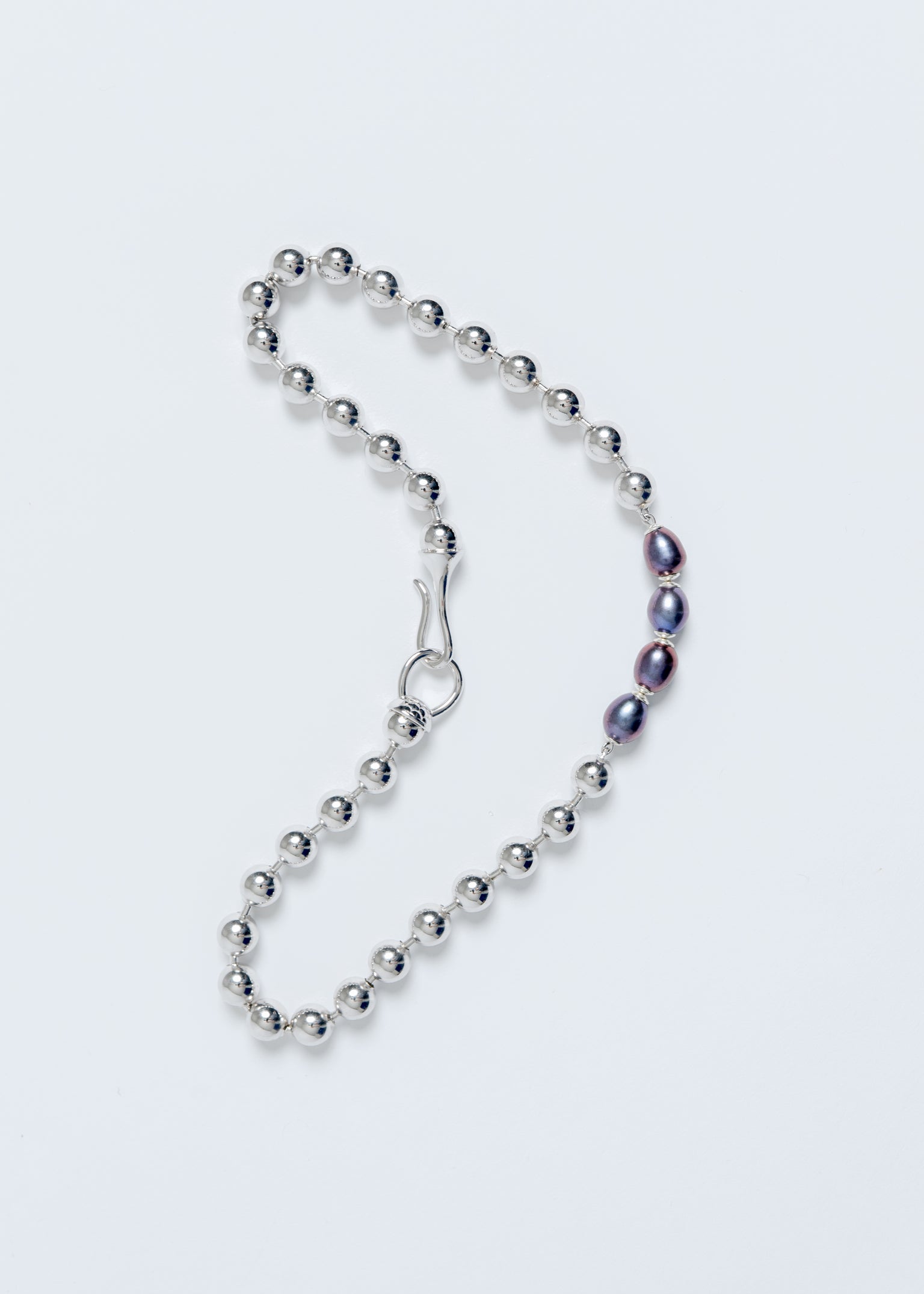 Diarra Busso necklace in sterling silver with mixed bead design